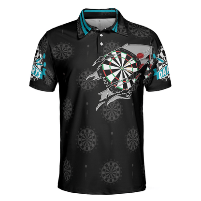 Men Polo Shirt - Born To Play Darts Shirt For Men Polo Shirt, Black Darts Shirt, Top Gift Idea For Male Darts Players - Best Polo Shirt For Men - Amzanimalsgift