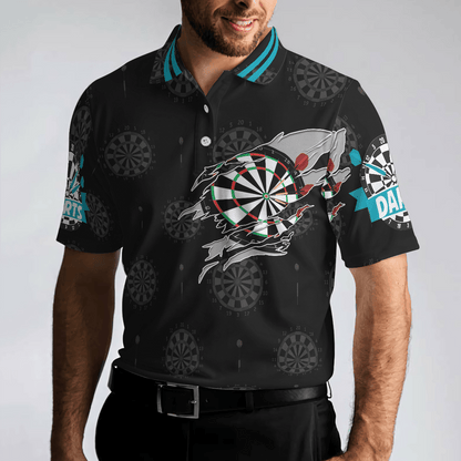 Men Polo Shirt - Born To Play Darts Shirt For Men Polo Shirt, Black Darts Shirt, Top Gift Idea For Male Darts Players - Best Polo Shirt For Men - Amzanimalsgift