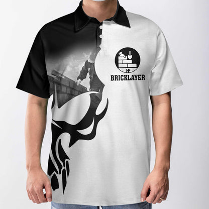 Men Polo Shirt - Bricklayer Proud Skull Short Sleeve Polo Shirt, If You Think You Can Do My Job Polo Shirt, Bricklayer Shirt For Men - Amzanimalsgift