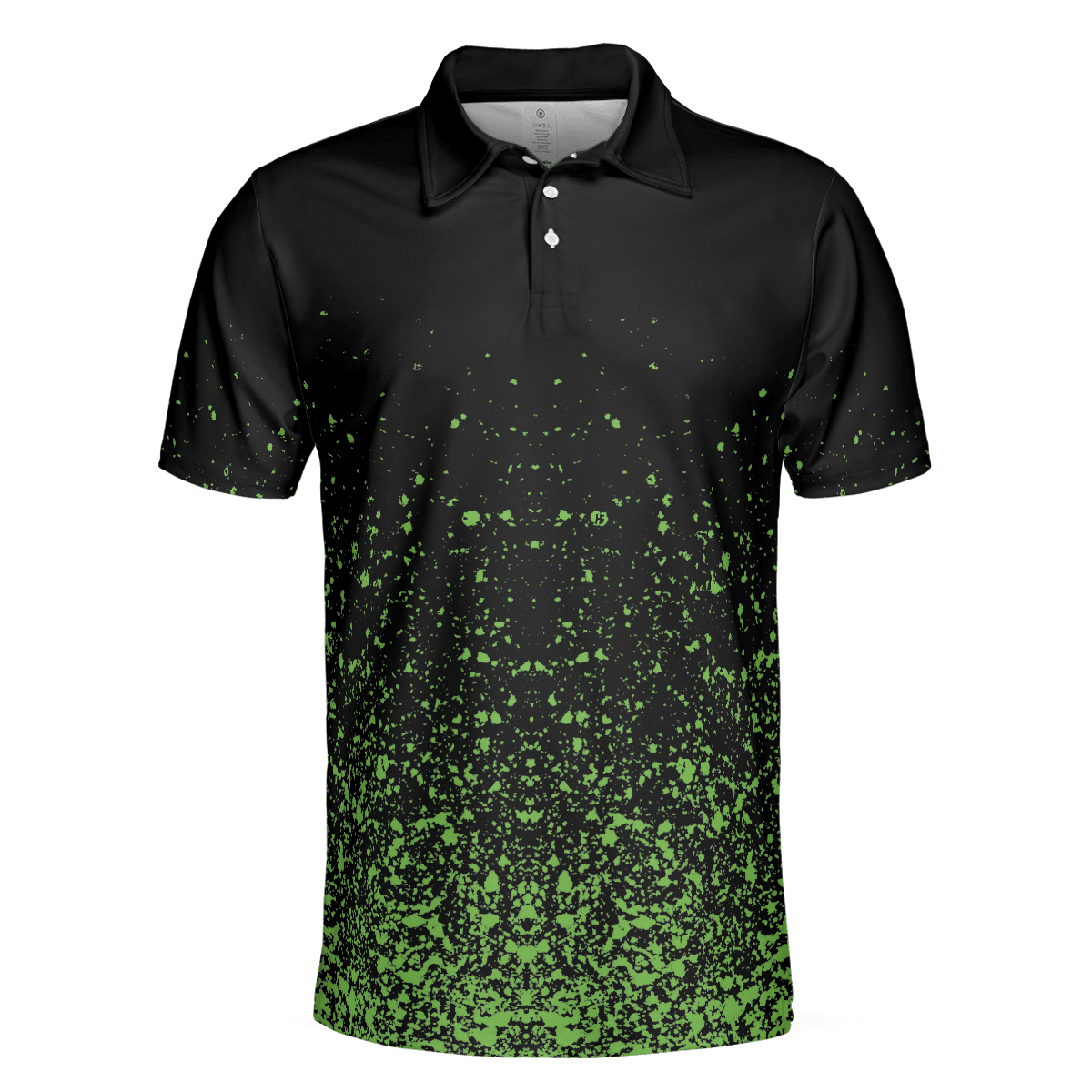 Men Polo Shirt - Green Speckles Polo Shirt All Over Print Men Polo Shirt, Unique Golf Shirt For Men - Amzanimalsgift
