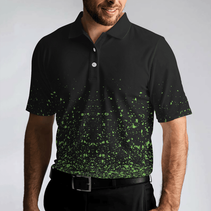 Men Polo Shirt - Green Speckles Polo Shirt All Over Print Men Polo Shirt, Unique Golf Shirt For Men - Amzanimalsgift