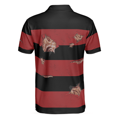 Men Polo Shirt - The Nightmare Is Coming To Town Halloween Polo Shirt, Scary Halloween Shirt - Perfect Gift For Men - Amzanimalsgift