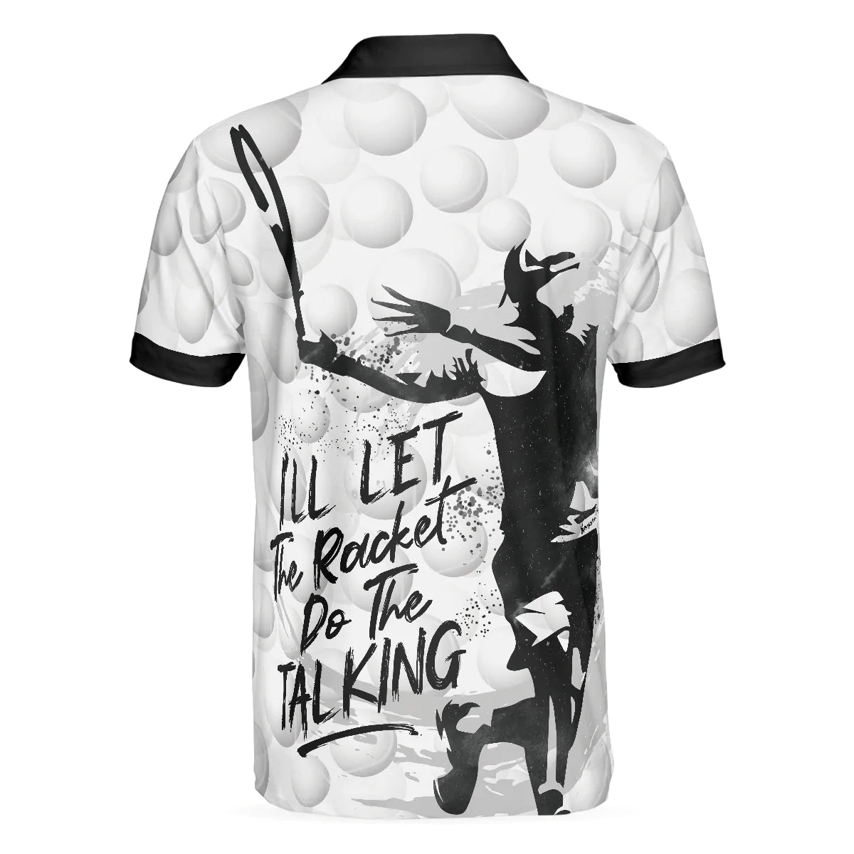 Men Tennis Polo Shirt - Tennis Ball Men Polo Shirt, I'll Let The Racket Do The Talking Polo Shirt, Best Tennis Shirt For Men, Gift For Tennis Lovers - Amzanimalsgift