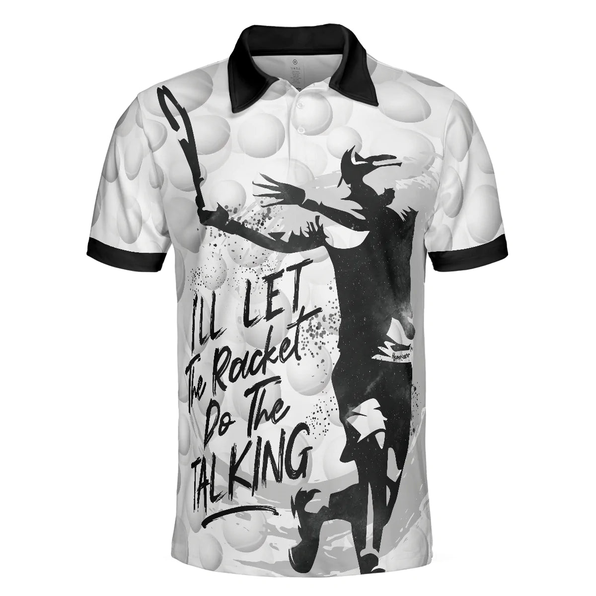Men Tennis Polo Shirt - Tennis Ball Men Polo Shirt, I'll Let The Racket Do The Talking Polo Shirt, Best Tennis Shirt For Men, Gift For Tennis Lovers - Amzanimalsgift