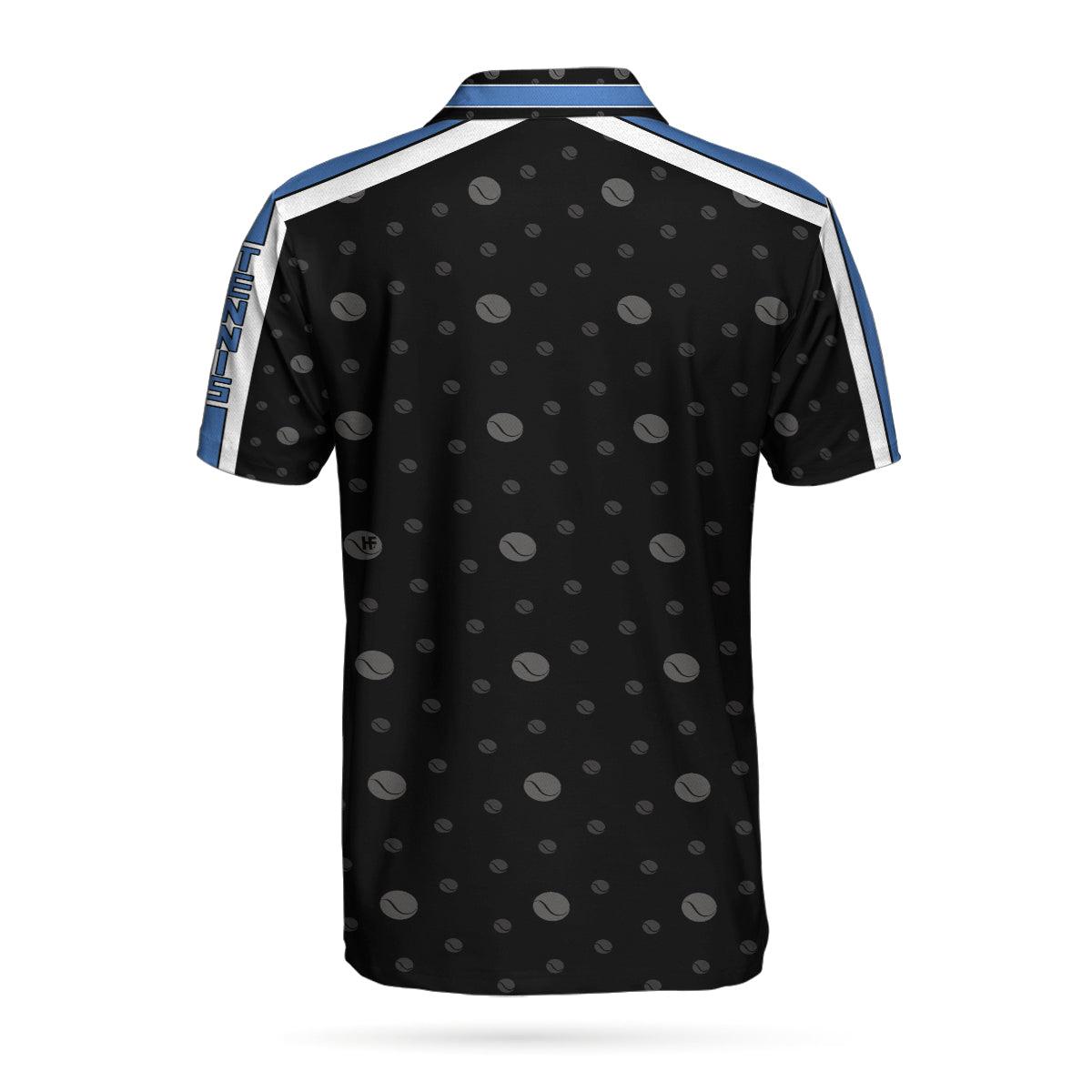 Men Tennis Polo Shirt - Weapon Of Choice Hard Version Polo Shirt, Black Tennis Pattern Polo Shirt - Best Tennis Shirt For Men, Tennis Players - Amzanimalsgift