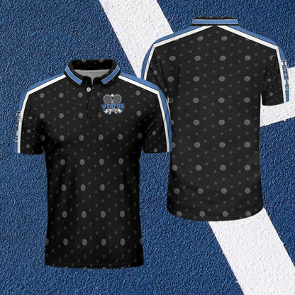 Men Tennis Polo Shirt - Weapon Of Choice Hard Version Polo Shirt, Black Tennis Pattern Polo Shirt - Best Tennis Shirt For Men, Tennis Players - Amzanimalsgift