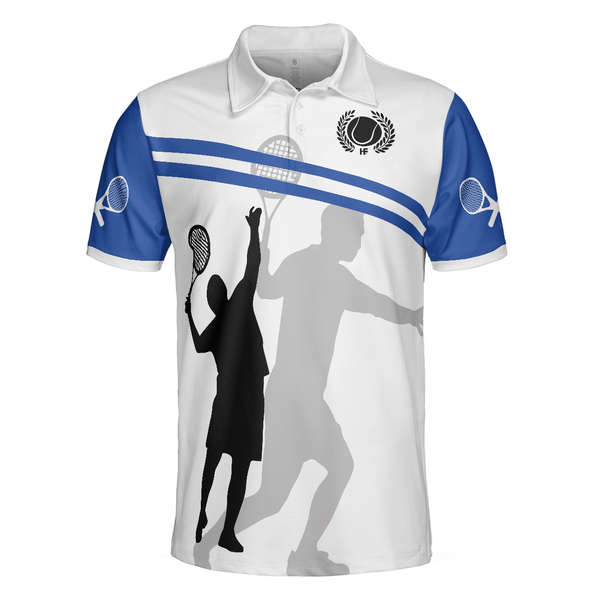 Men Tennis Polo Shirt - You Just Got Served Polo Shirt, Blue And White Tennis Shirt For Men, Gift For Tennis Players - Perfect Gift For Men - Amzanimalsgift