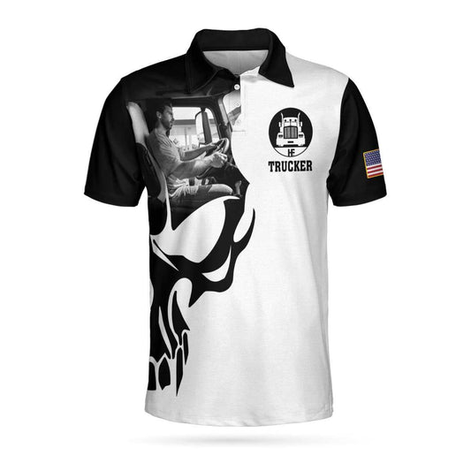Men Trucker Polo Shirt - Trucker Proud Skull Polo Shirt, If You Think You Can Do My Job Polo Shirt, Best Trucker Shirt - Perfect Gift For Men, Trucker - Amzanimalsgift