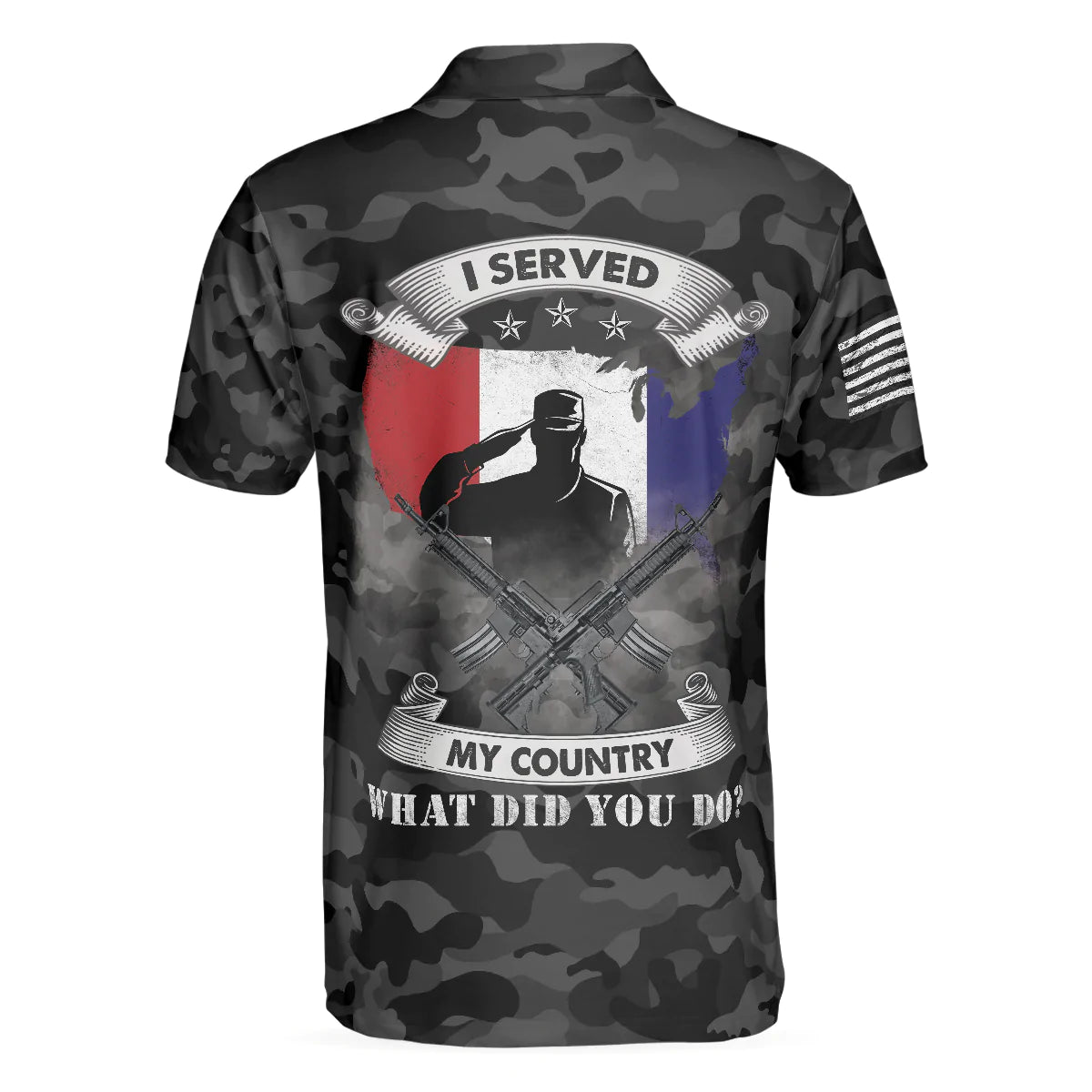 Men Veteran Polo Shirt - Dark Colored Camouflage Veteran Men Polo Shirt, I Served My Country Polo Shirt, Best Gift For Veterans - Amzanimalsgift