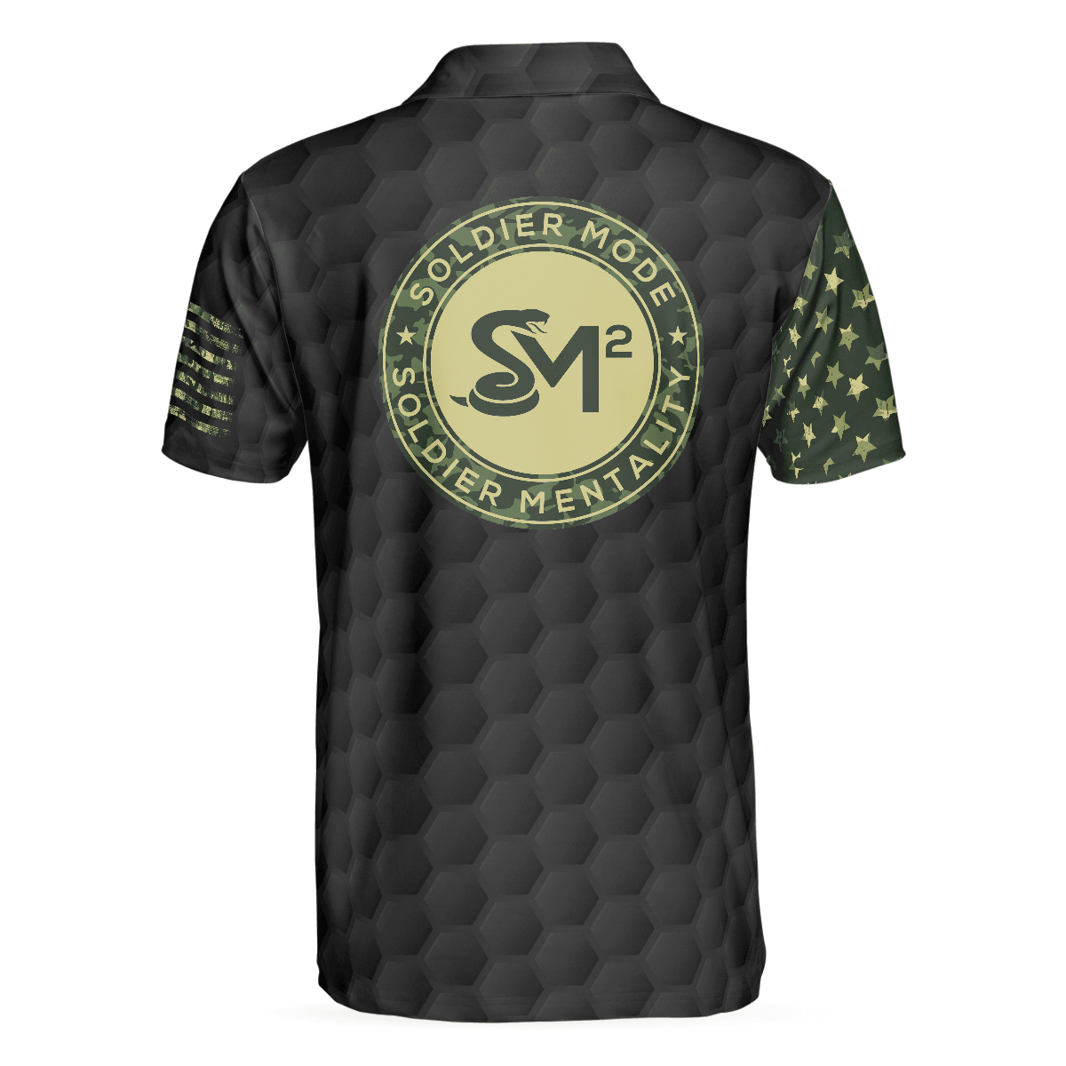 Men Veteran Polo Shirt - Solder Mode Dark Theme American Flag Polo Shirt, Skull Veteran Polo Shirt, Best Polo Shirt For Veteran - Perfect Gift For Men - Amzanimalsgift