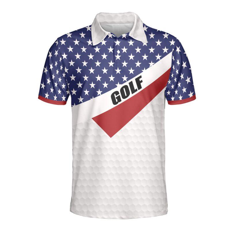 Mens Golf Shirts, Golf Polo Shirts For Men, American Flag Polo Shirts, Men's Golf Short Sleeve Polo Shirt For Men - Amzanimalsgift