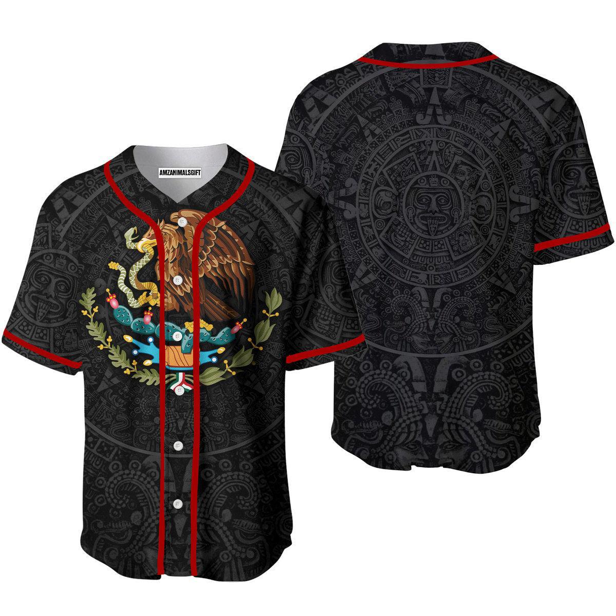 Mexican Aztec Warrior Baseball Jerseys For Men And Women - Perfect Gift For Friend, Family - Amzanimalsgift