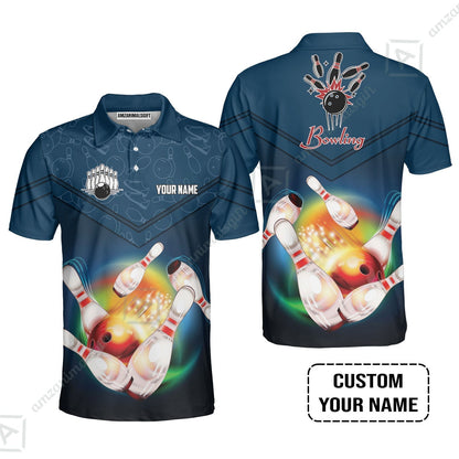 Custom Bowling Hoodie - Amazing Bowling Ball Pattern And Shoe Personalized Name Hoodie