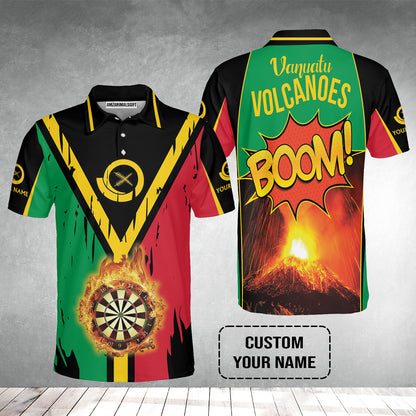 Darts Shirt Custom Name, Vanuatu Volcanoes Uniform, Personalized Shirt For Darts Lovers, Darts Players