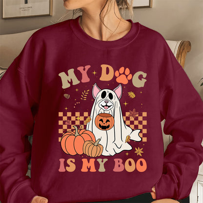 Boston Terrier Sweatshirt, My Dog Is My Boo Boston Terrier Shirt, Boston Terrier Halloween Sweatshirt