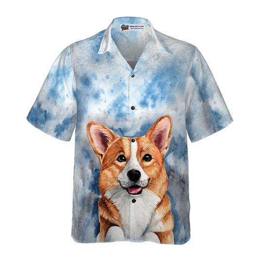 Corgi Is My Life Hawaiian Shirt, Corgi Aloha Shirt For Men - Perfect Gift For Corgi Lovers, Husband, Boyfriend, Friend, Family