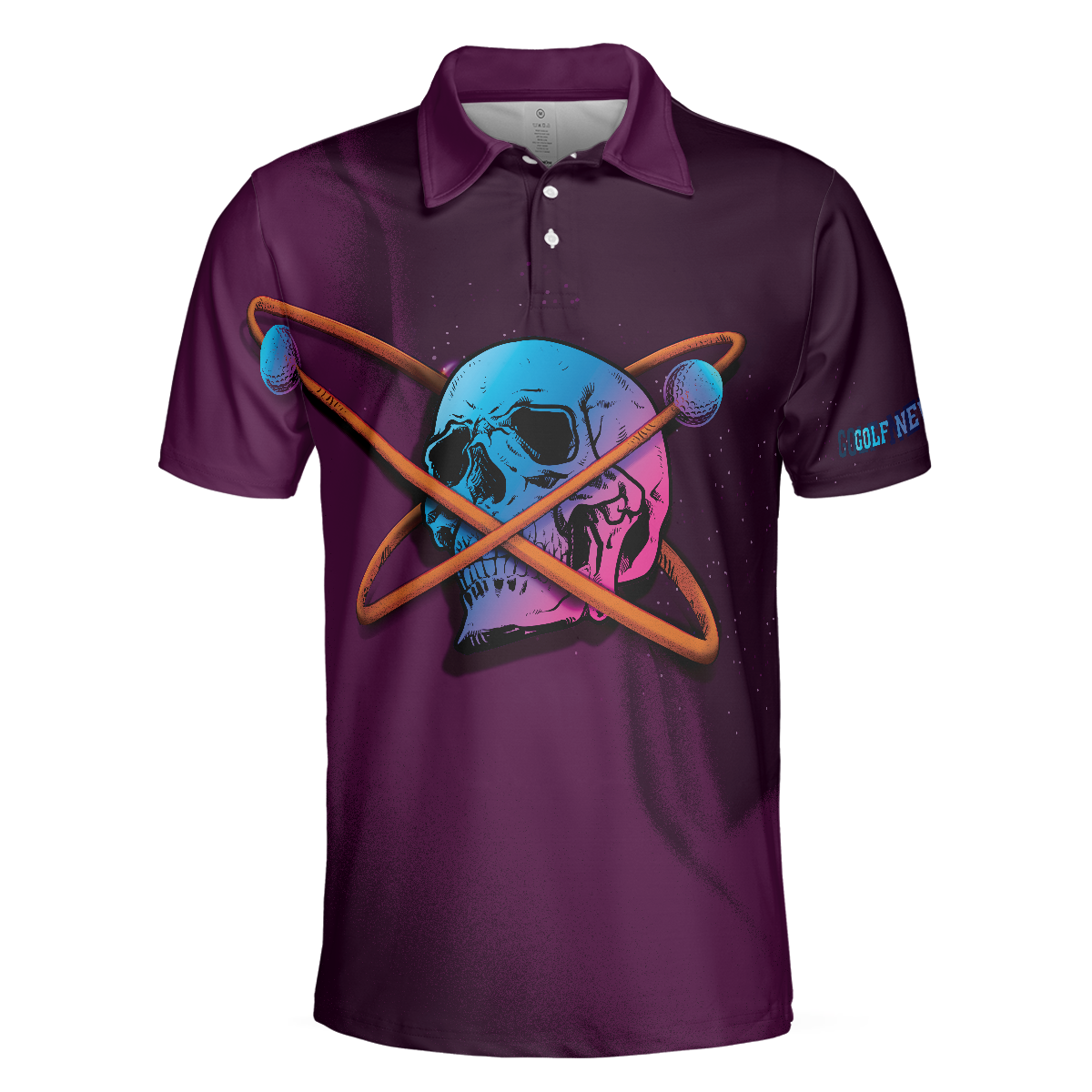 Golf Men Polo Shirt, Artistic Skull, Golf Never Die Polo Shirt For Men - Perfect Gift For Golfers, Golf Lovers