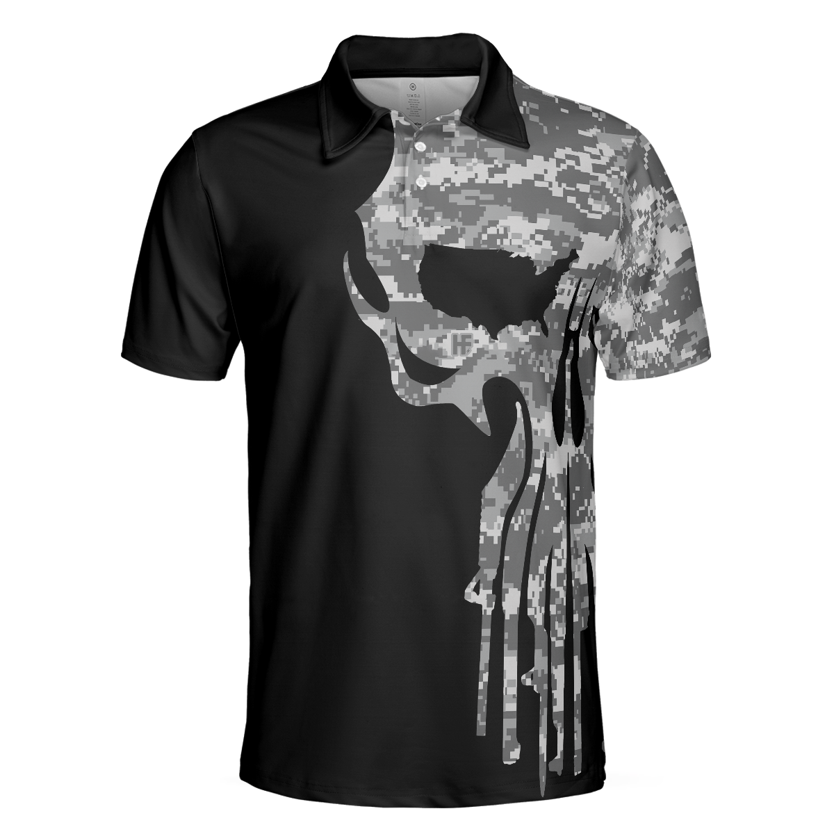 Men Polo Shirt - US Veteran Men Polo Shirt, I Am An US Veteran, Skull Camo Shirt For Retired Veterans, Best Veteran Day Polo Shirt For Men