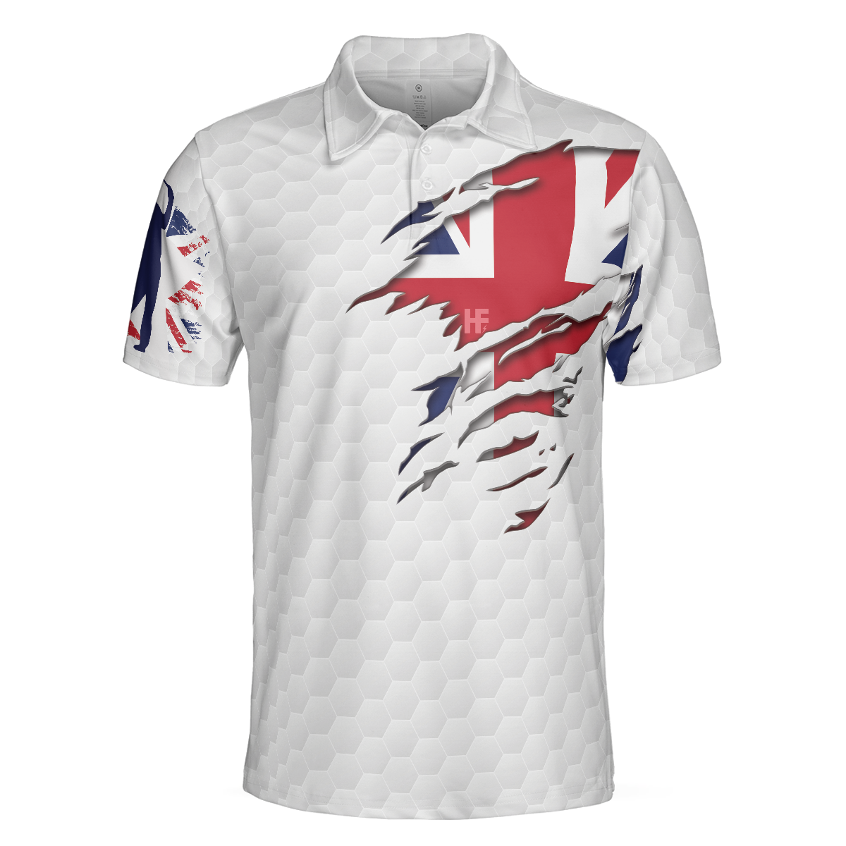 Men Golf Polo Shirt - Golf Club United Kingdom Flag Men Polo Shirt, Great Britain Union Jack Men Polo Shirt - Perfect Polo Shirt For Men, Golfers