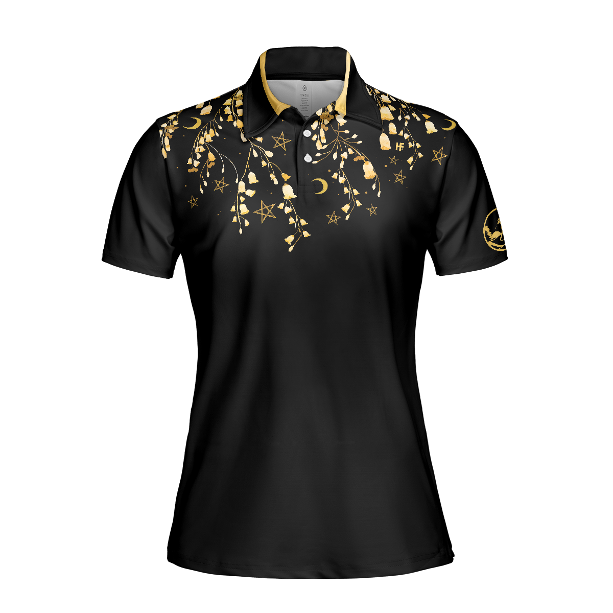 Golf Women Polo Shirt - Elegant Gold Pattern Queen Of The Green Golf Women Polo Shirts - Perfect Polo Shirt Gift For Ladies, Golfers, Golf Lovers