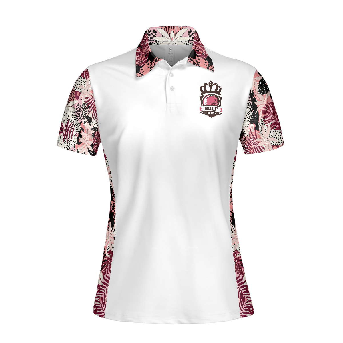 Golf Women Polo Shirt, I Golf Like A Girl Try To Keep Up, Flower Seamless Pattern Women Polo Shirts, Best Female Gift For Golf Lovers, Ladies, Golfers