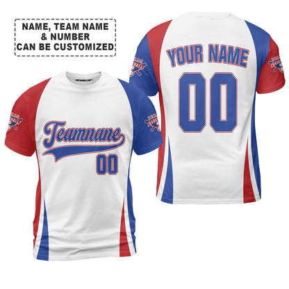Customized Texas Baseball 2023 World Champs Unisex T-Shirt, Customized Baseball Team Name White Red T-Shirt For Men