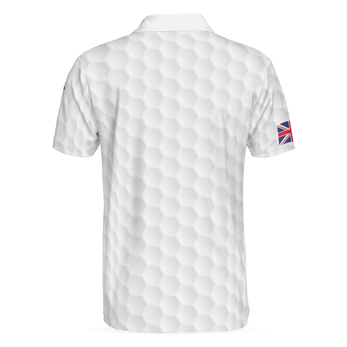 Men Golf Polo Shirt - Golf Texture United Kingdom Men Polo Shirt, Great Britain Union Jack Polo Shirt, UK Golf Shirt For Men, Best Gift For Golfers