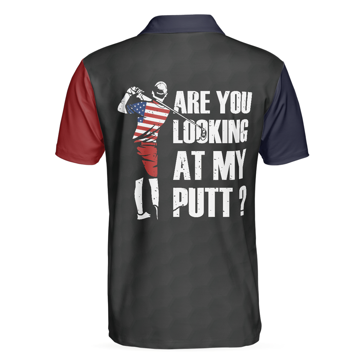 Golf Men Polo Shirt, Argyle Pattern USA Flag, Are You Looking At My Putt Shirt For Men - Gift For Golf Lovers, Golfers
