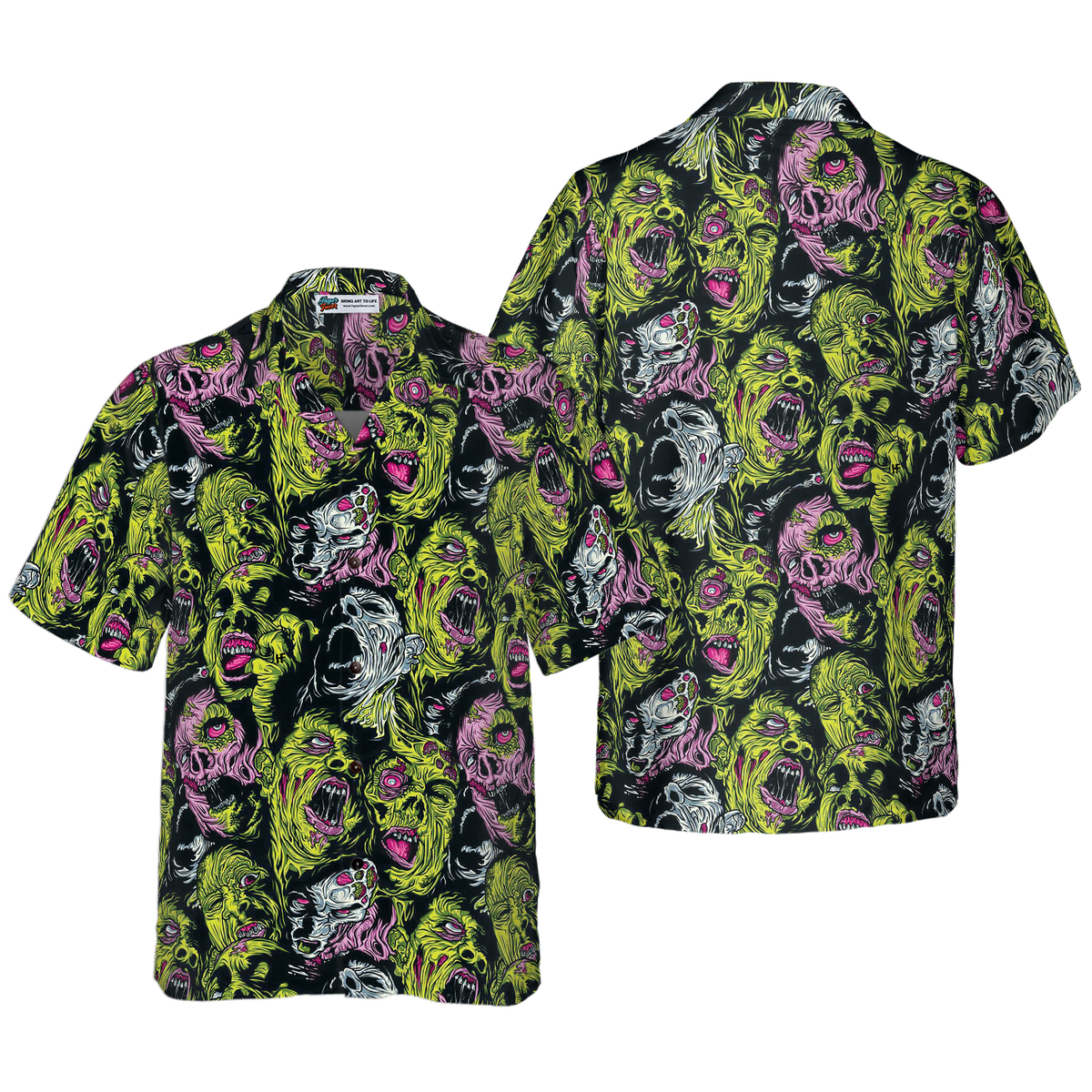 Horror Zombie Head Hawaiian Shirt - Perfect Gift For Lover, Friend, Family