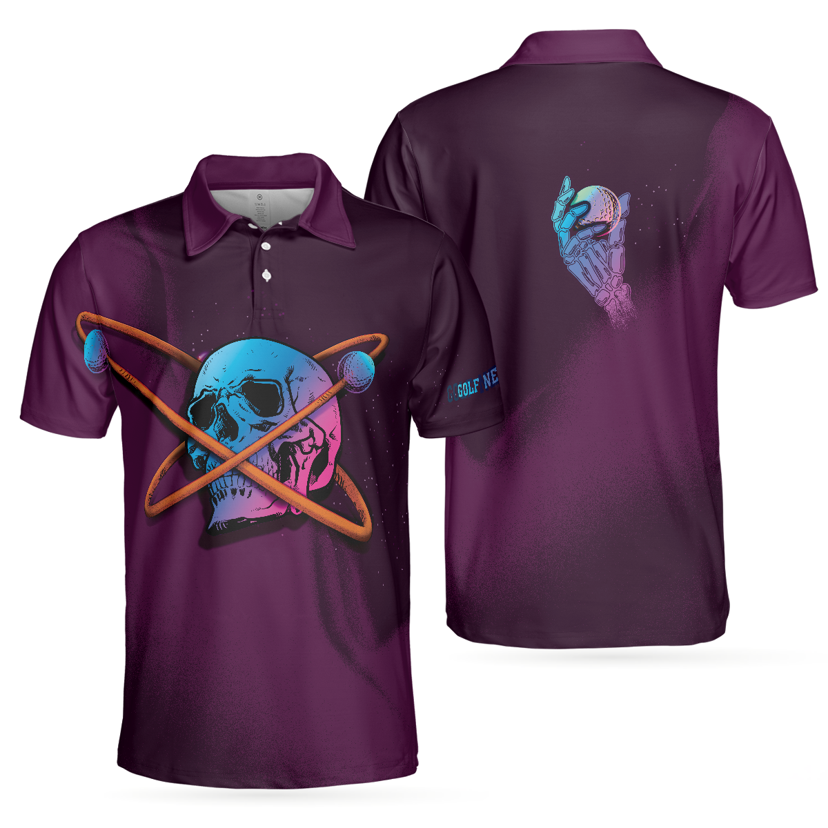 Golf Men Polo Shirt, Artistic Skull, Golf Never Die Polo Shirt For Men - Perfect Gift For Golfers, Golf Lovers