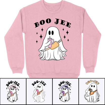 Custom Halloween Ghost Personalized Shirt - Boo Jee Spooky Fall Coffee Cup Autumn Season Shirt