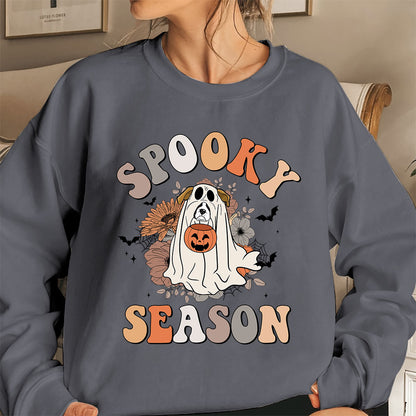 Boxer Sweatshirt, Spooky Season Boxer Sweatshirt, Ghost Boxer Shirt, Boxer Halloween Sweatshirt