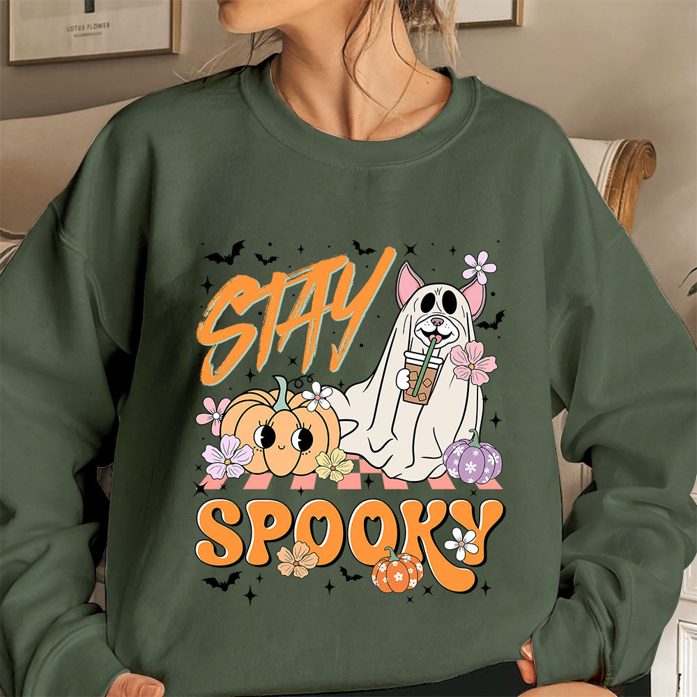 Boston Terrier Sweatshirt, Stay Spooky Boston Terrier Shirt, Boston Terrier Halloween Sweatshirt