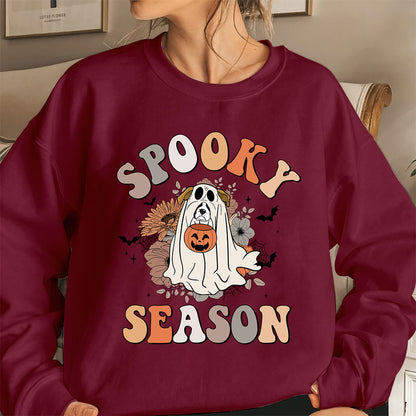 Boxer Sweatshirt, Spooky Season Boxer Sweatshirt, Ghost Boxer Shirt, Boxer Halloween Sweatshirt