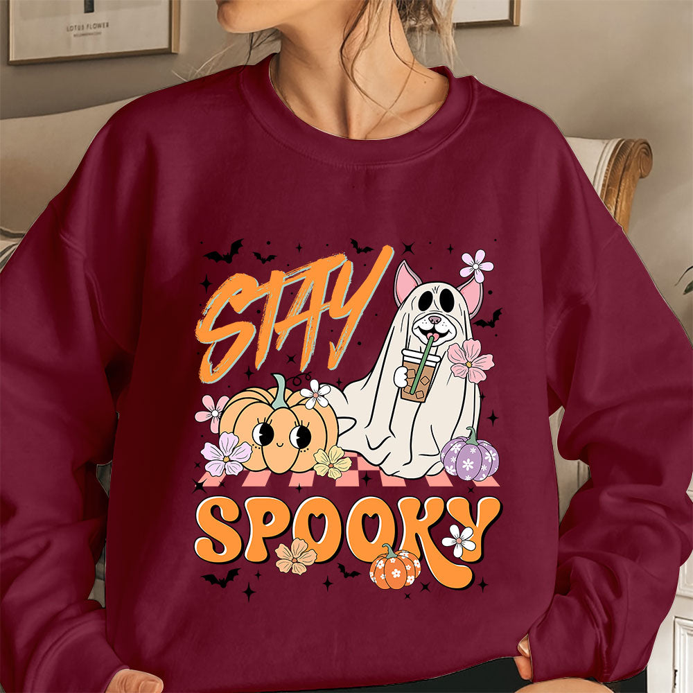 Boston Terrier Sweatshirt, Stay Spooky Boston Terrier Shirt, Boston Terrier Halloween Sweatshirt