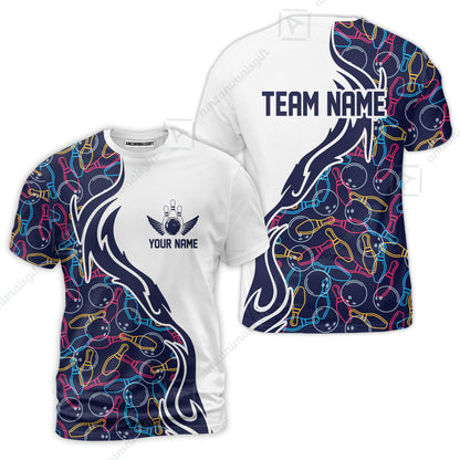 Bowling Custom Women Polo Shirt - Custom Name Bowling Personalized Bowling Polo Shirt - Gift For Friend, Family, Bowling Lovers