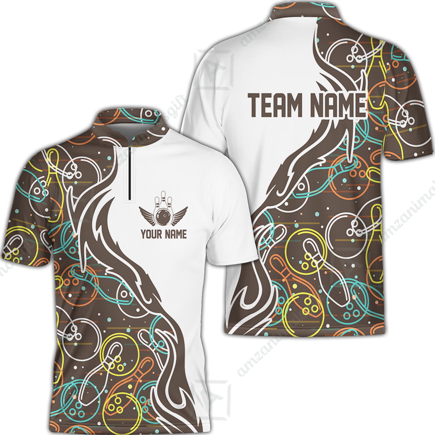 Bowling Custom Women Polo Shirt - Custom Name Bowling Personalized Bowling Polo Shirt - Gift For Friend, Family, Bowling Lovers