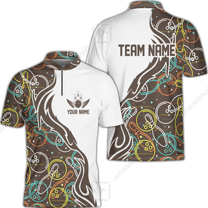 Bowling Custom Women Polo Shirt - Custom Name Bowling Personalized Bowling Polo Shirt - Gift For Friend, Family, Bowling Lovers