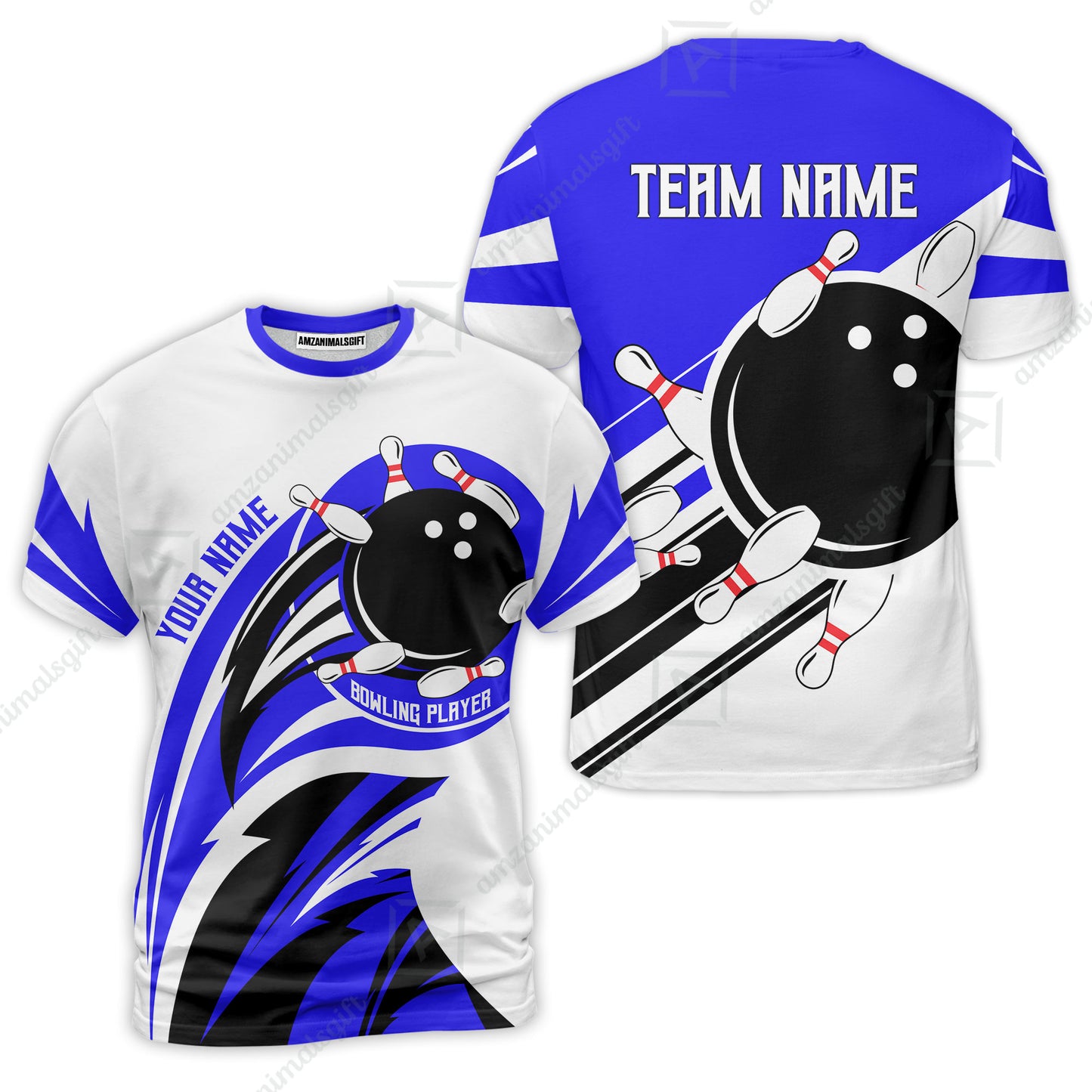 Custom Bowling Team Jersey, Bowling Player Jersey Multicolor Polo Quarter-Zip Shirts, Custom Bowling Uniforms Jerseys