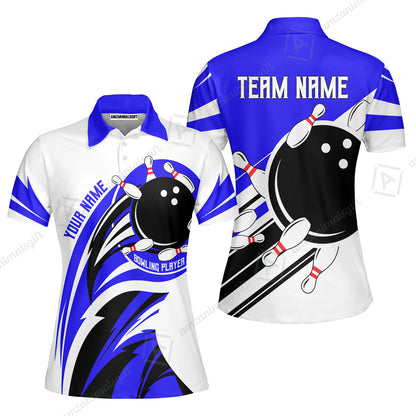 Custom Bowling Team Jersey, Bowling Player Jersey Multicolor Polo Quarter-Zip Shirts, Custom Bowling Uniforms Jerseys