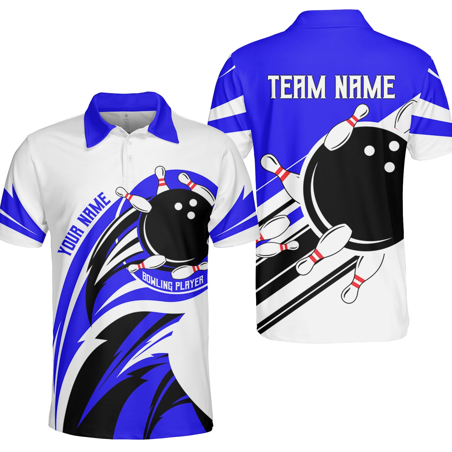 Custom Bowling Team Jersey, Bowling Player Jersey Multicolor Polo Quarter-Zip Shirts, Custom Bowling Uniforms Jerseys