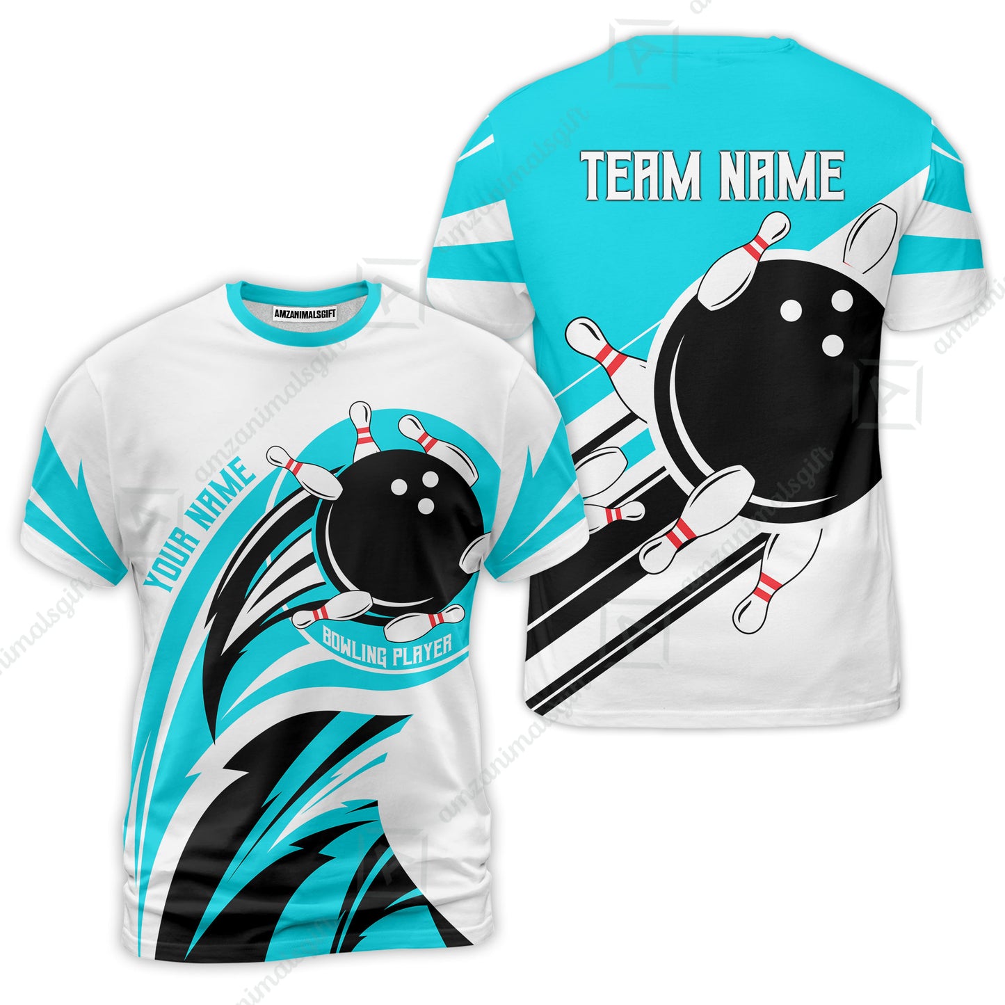Custom Bowling Team Jersey, Bowling Player Jersey Multicolor Polo Quarter-Zip Shirts, Custom Bowling Uniforms Jerseys