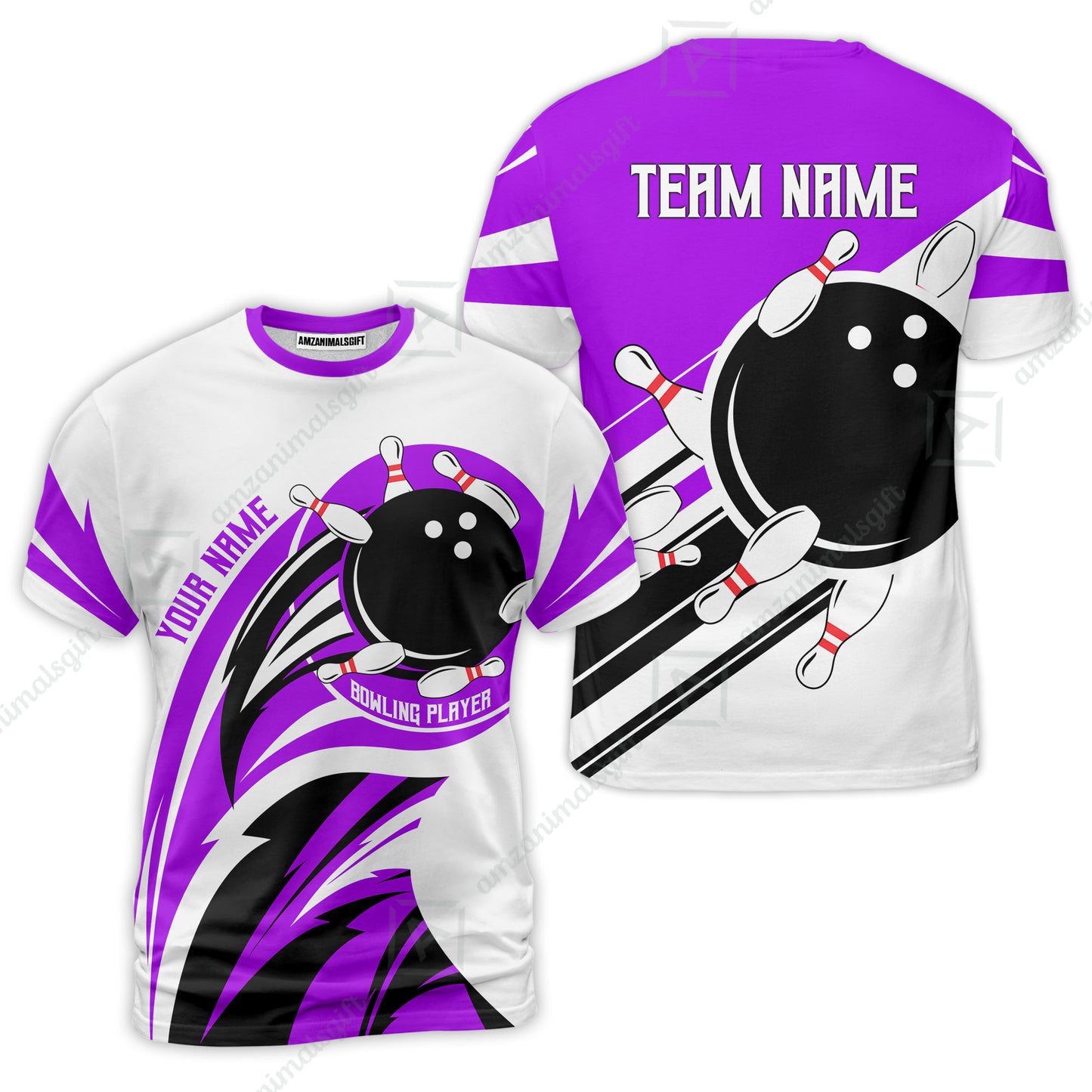 Custom Bowling Team Jersey, Bowling Player Jersey Multicolor Polo Quarter-Zip Shirts, Custom Bowling Uniforms Jerseys