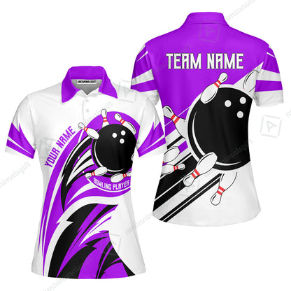 Custom Bowling Team Jersey, Bowling Player Jersey Multicolor Polo Quarter-Zip Shirts, Custom Bowling Uniforms Jerseys