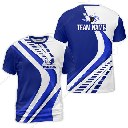 Customize Your Name, Team Name Bowling Jersey, Bowling Team Jersey Multicolor Polo Quarter-Zip Shirts, Custom Bowling Uniforms Jerseys