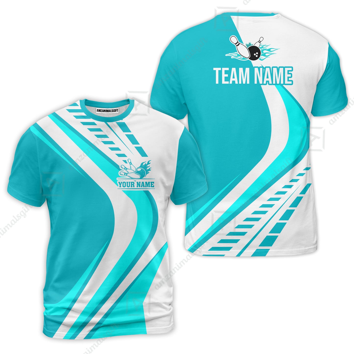 Customize Your Name, Team Name Bowling Jersey, Bowling Team Jersey Multicolor Polo Quarter-Zip Shirts, Custom Bowling Uniforms Jerseys