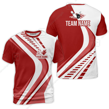 Customize Your Name, Team Name Bowling Jersey, Bowling Team Jersey Multicolor Polo Quarter-Zip Shirts, Custom Bowling Uniforms Jerseys