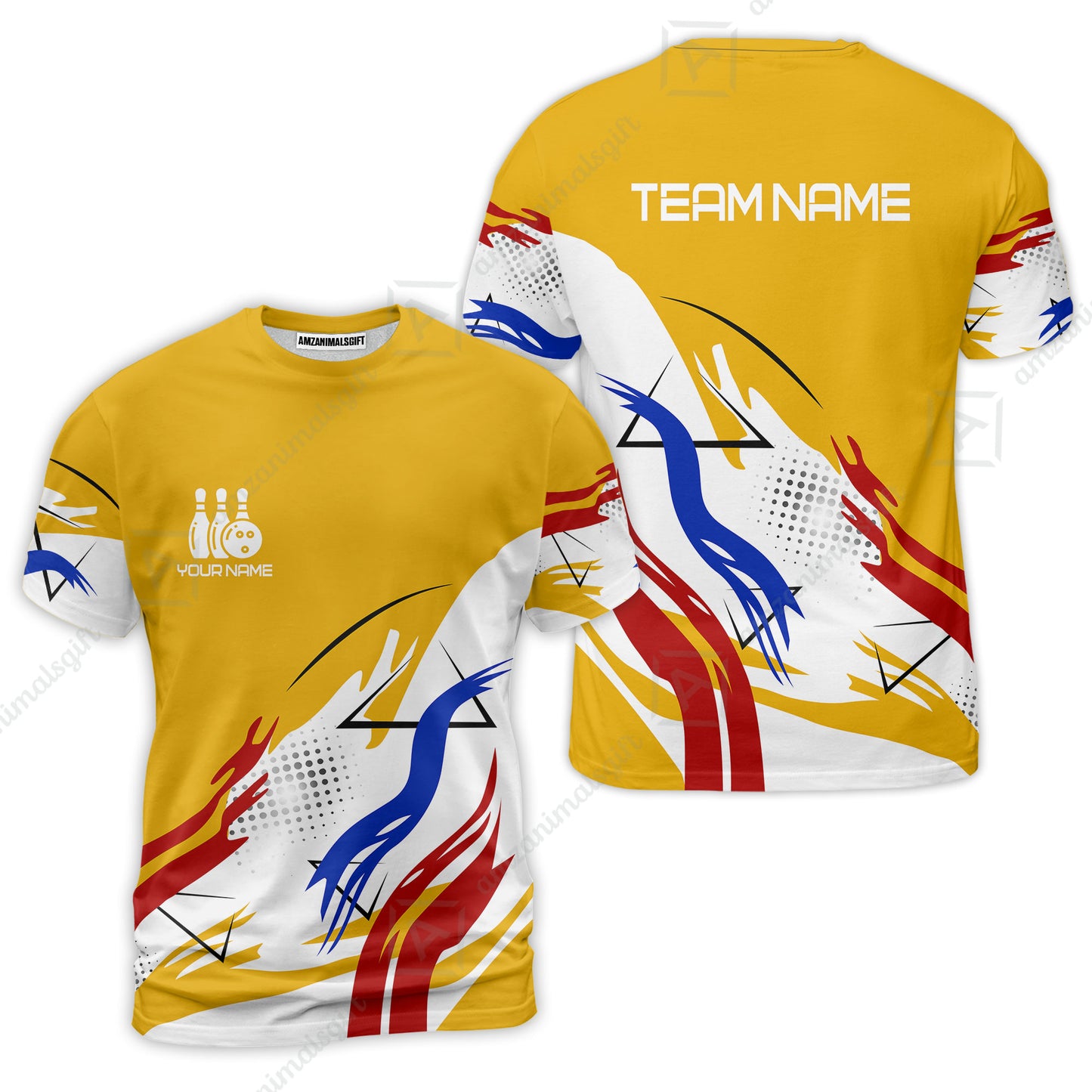 Customize Name, Team Name Bowling Jersey, Bowling Team Jersey Multicolor Polo Quarter-Zip Shirts, Custom Bowling Uniforms Jerseys