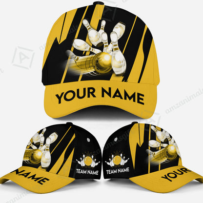 Custom Bowling Team Jerseys Polo Shirts, Ocean Blue Yellow Bowling uniforms, Custom Bowling Shirts With Personalized Name And Team Name