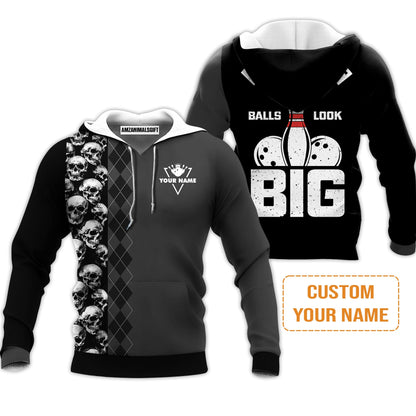 Bowling Custom Sweater - Custom Name Bowling Does This Shirt Make My Ball Look Big Personalized Bowling Sweater